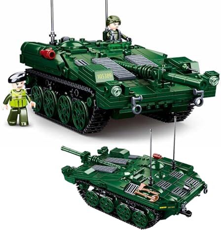 Tarcury Strv 103 Main Battle Tank Mattoncini Da Costruzione 692 PCS Giocattoli Militari Con 2 Soldatini Modello Militare Emozionante Per Bambini & Adulti