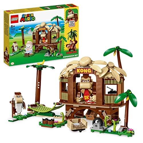 Lego Super Mario Pack di Espansione Casa sull'Albero di Donkey Kong, Giocattolo Costruibile con 2 Personaggi da Abbinare a Uno Starter Pack, Giochi per Bambini e Bambine da 8 Anni in su