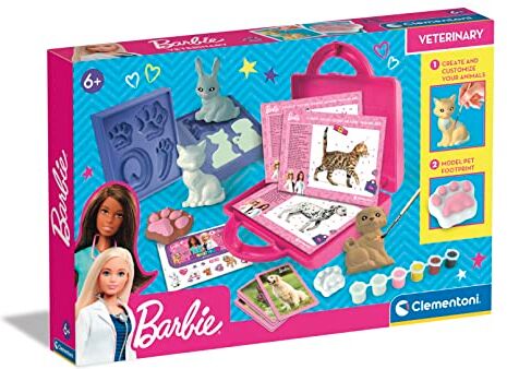 Clementoni Barbie Veterinary Lavoretti Creativi 6 Anni, Set Bambina, Gioco Veterinaria-Made in Italy, Multicolore, Small,