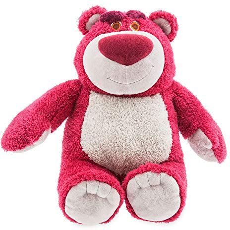 Disney Peluche di Lotso, Toy Story 3, 34 cm/13", in morbido tessuto di peluche con dettagli ricamati, profuma di fragola, per tutte le età