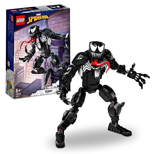 Lego Marvel Personaggio di Venom, Action Figure Snodabile, Set da Collezione dell'Universo di Spider-Man Giocattolo, Giochi per Bambini e Bambine