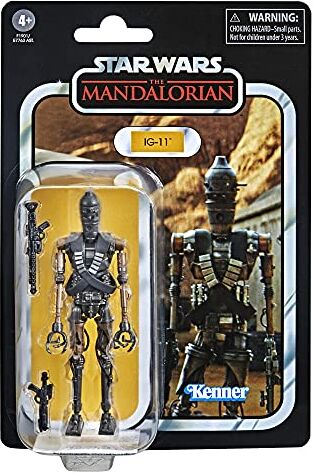 Star Wars Hasbro The Vintage Collection IG-11, Action Figure da 9,5 cm con Accessorio blaste, Ispirata alla Serie The Mandalorian