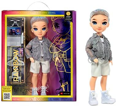 Rainbow High Fashion Doll: AIDAN RUSSEL. Bambola Viola UOMO con Vestito alla Moda e Oltre 10 Accessori di Gioco Colorati. Dai 4 ai 12 Anni