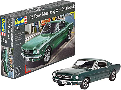 Revell -1965 Mustang 2+2 Fastback Ford Modello Kit Veicolo, Colore Verde, 07065