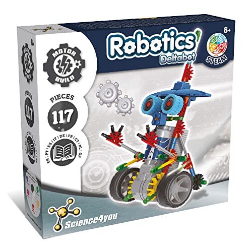 Science4You Deltabot Robot Interattivo per Bambini Robot da Costruire per Bambini 8 Anni + Questo Giochi di Ingegneria 117 Pezzi, Esperimenti Scientifici, Regalo e Giochi Istruttivi Bambini +8 Anni