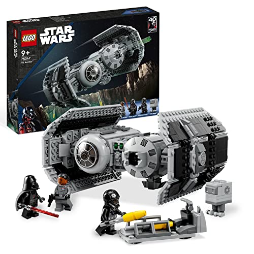 Lego Star Wars TIE Bomber Model Building Kit, Modellino da Costruire di Starfighter con Droide Gonk e Minifigure di Darth Vader con Spada Laser