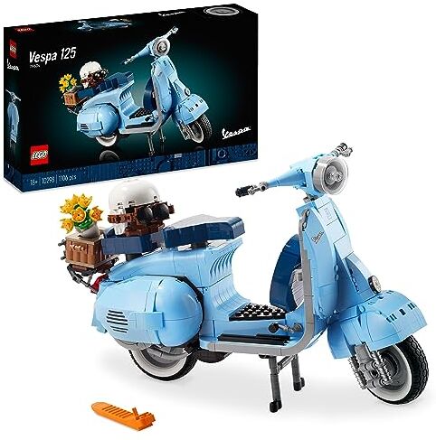 Lego Icons Vespa 125, Kit Modellismo per Adulti in Mattoncini, Idee Regalo Donna o Uomo, Lei o Lui, Festa della Mamma, Replica Piaggio Anni 60 da Costruire, Hobby Rilassante da Collezione