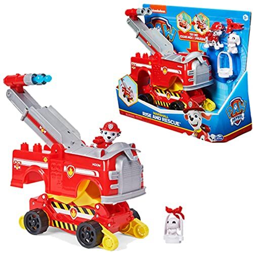 Paw Patrol Camion dei Pompieri Rise N' Rescue di Marshall   Veicolo trasformabile Personaggio di Marshall e Accessori Inclusi   Giochi Bambini dai 3 Anni in su