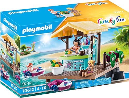 Playmobil Family Fun , Chiosco con noleggio barchette, Con 2 barche galleggianti, Dai 4 anni