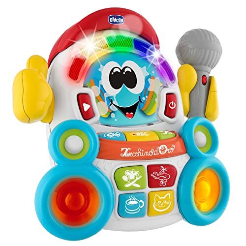 Chicco Songy Il Cantante, Gioco Musicale Elettronico con Microfono, 3 Modaità di Gioco, Disco Radio, Registra una Canzone, Karaoke, 3-6 Anni, Multicolore