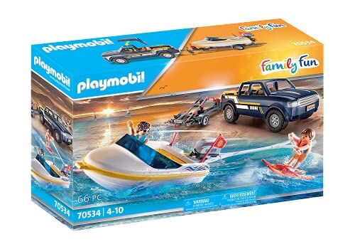 Playmobil Family Fun Pick-Up mit Speedboot