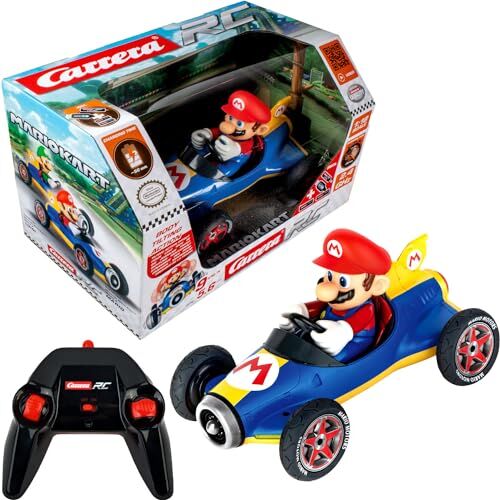 Carrera Toys RC 2.4 GHz Mario Kart Mach 8 Auto da Corsa Radiocomandata con Batterie Ricaricabili, Gioco Adatto per Bambini dai 6 Anni in Su, Multicolore,