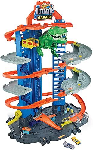 Mattel HW Megacity Telo da parcheggio con T-Rex Angri