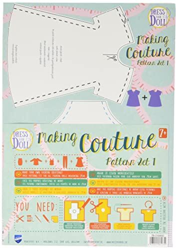 Vervaco Numero 1 Dress Your Doll Outfit Making Set, Multicolore