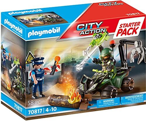 Playmobil City Action  Starter Pack Polizia, Artificieri in Azione, dai 4 Anni