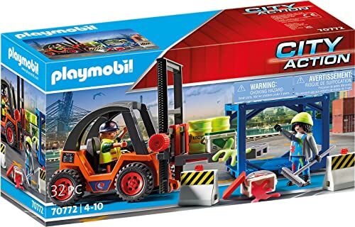 Playmobil City Action  Carrello elevatore con Carico, dai 4 Anni