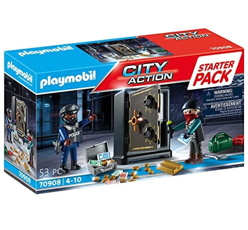 Playmobil City Action  Starter Pack Ladro e Cassaforte, Giocattoli per Bambini dai 4 Anni