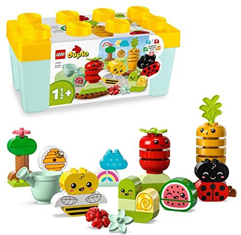 Lego DUPLO My First Giardino Biologico, Giochi Educativi e Impilabili per Neonati e Bambini da 1,5 Anni in su, con Coccinella, Ape, Frutta e Verdura