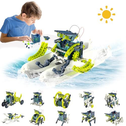 BOZTX Giochi 12-in-1 Solare robot Giocattolo Ragazzo Regali Natale Compleanno gioco Bambino 8 9 10 11 12 Anni Maschio