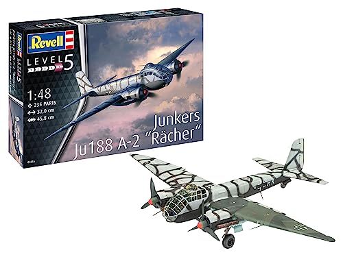 Revell - Junkers Ju188 A-1 "Rächer Other License Modellino Fedele all'originale per esperti, Colore Non Laccato,