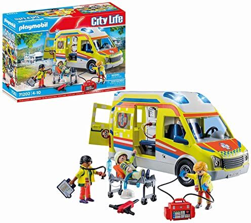 Playmobil City Life  Ambulanza, con luci e suoni, giocattolo dai 4 anni