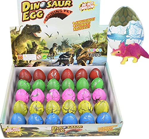 Wenosda Dino Dinosaur Dragon Eggs, 30 pezzi Giocattolo a forma di dinosauro per bambini che crescono a forma di drago, Crepa di colore