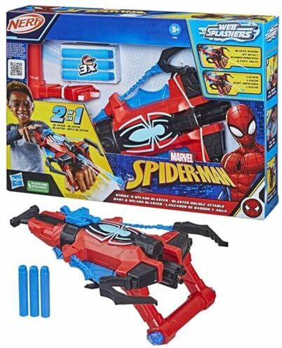 SPIDER-MAN Hasbro Marvel, Blaster Strike 'N Splash di , Giocattoli di Supereroi, dai 5 Anni in su, Blaster Nerf di , Funzione Soaker