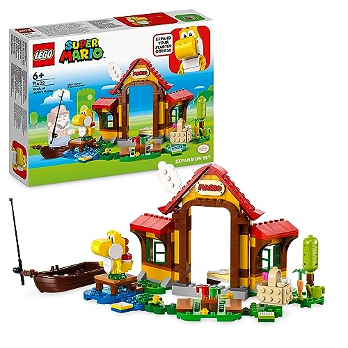Lego Super Mario Pack di Espansione Picnic alla Casa di Mario, Giocattolo Costruibile con Figura di Yoshi Giallo da Abbinare a Uno Starter Pack, Idea Regalo per Bambini e Bambine dai 6 Anni