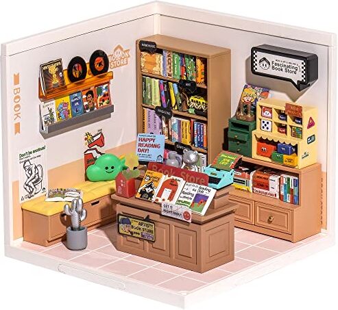 Rolife Kit di Mini Casa Espandibili-Negozio di Libri-Kit Miniature da Costruire-Modellismo da Costruire Adulti-Idea Regalo per Donne(DW004)