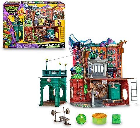 Giochi Preziosi TARTARUGHE NINJA 2023 CAOS MUTANTE – PLAYSET DEL QUARTIER GENERALE DELLE TARTARUGHE NINJA – DETTAGLIATO E RICCO DI ACCESSORI – ADATTO A BAMBINI E BAMBINE A PARTIRE DAI 4 ANNI