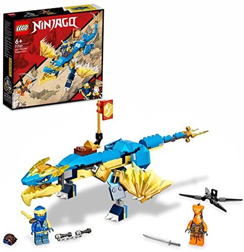 Lego NINJAGO Dragone del Tuono di Jay EVOLUTION, Set con Banner da Collezione, Giocattoli per Bambini dai 6 Anni