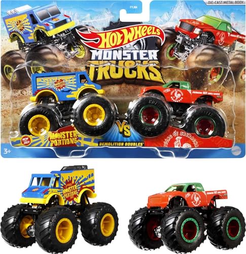 Hot Wheels Mattel   Modellino di Monster Truck Duos, Modelli assortiti, 1 pezzo,