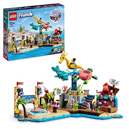 Lego Friends Parco dei Divertimenti Marino, Set Luna Park con Elementi Technic, Giochi per Bambini dai 12 anni con Giostra con Delfino, Tartaruga e Cavalluccio Marino