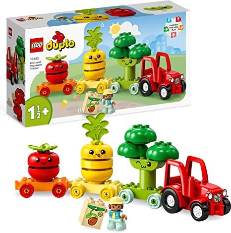 Lego DUPLO My First Il Trattore di Frutta e Verdura, Gioco Impilabile per Neonati e Bambini da 1,5 a 3 Anni, Giochi Educativi per l'Apprendimento Precoce