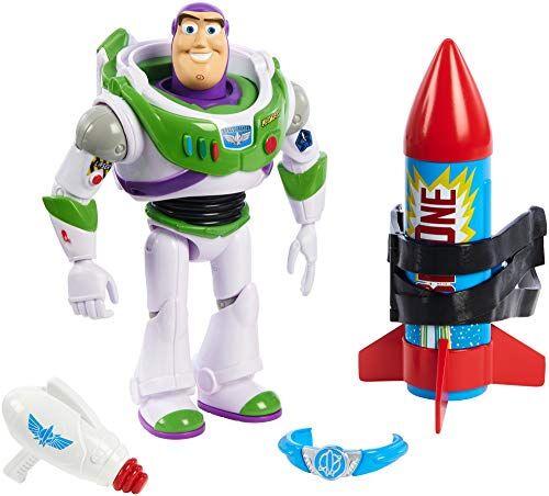 Toy Story - Personaggio Buzz Lightyear con Razzo Giocattolo per Bambini 3+ Anni,