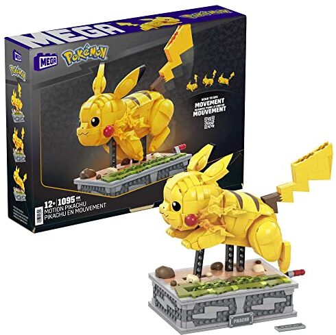 MEGA Pokémon Kinetic Pikachu Set di Costruzioni con 1092 mattoncini e Pezzi compatibili, Arti snodati, Set Regalo per costruttori Adulti o Bambini 12+ Anni,