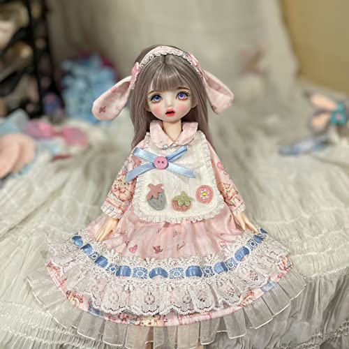 Labstandard 1/6 BJD Doll, Elf Ear Doll Trucco fatto a mano 30,5 cm con snodo a sfera per bambola mobile, set completo per vestiti e scarpe, regalo per ragazze bambini (14)