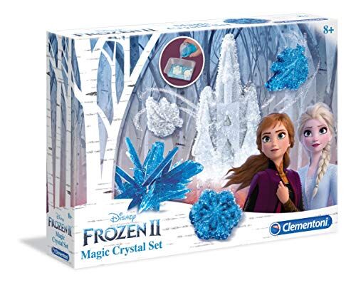 Clementoni - Frozen 2-Magic Crystal Set Disney Gioco Scientifico, Multicolore, , 8-12 anni