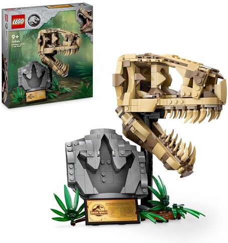 Lego Jurassic World Fossili di Dinosauro: Teschio di T. Rex Giocattolo, Giochi per Bambini e Bambine da 9 Anni in su Appassionati di Modelli di Dinosauri da Costruire, Kit con Fossile con Ossa