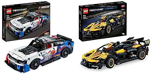 Lego 42153 Technic NASCAR Next Gen Chevrolet Camaro ZL1, Modellino di Auto da Costruire & 42151 Technic Bugatti Bolide, Kit di Costruzione Macchina Giocattolo, Modellino Auto Supercar