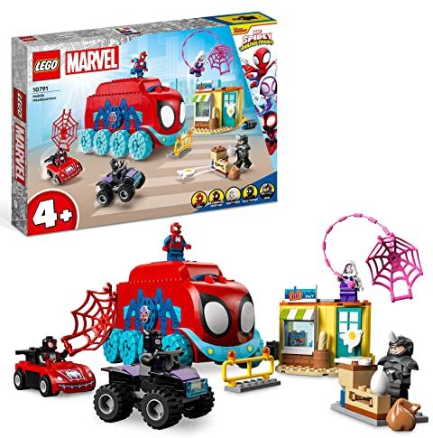 Lego Marvel Quartier Generale Mobile del Team Spidey, Giochi per Bambini e Bambine da 4 Anni con Miles Morales, Serie Spidey e i Suoi Fantastici Amici