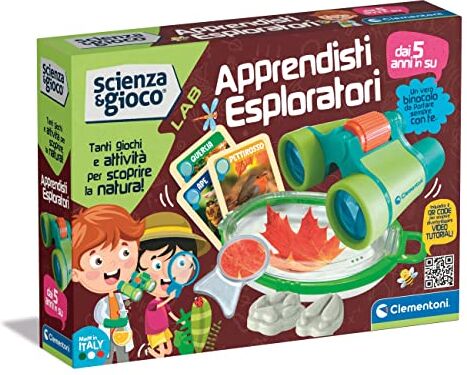 Clementoni Lab-Apprendista kit esperimenti di scienza, esploratore, gioco scientifico bambini 5 anni+, laboratorio, versione in italiano, Made in Italy, Multicolore, Medio,