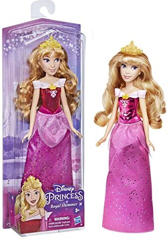 Disney Princess Royal Shimmer Bambola di Aurora, Fashion Doll con Gonna e Accessori, Giocattolo per Bambini dai 3 Anni in su