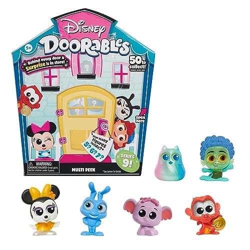 Giochi Preziosi Doorables Multi Peek, Set di Personaggi da Collezione Disney e Pixar, Idea Regalo Bambina 4-6 Anni, Pack A Forma Di Casa Con 5, 6 O 7 Personaggi, Altezza 4 cm