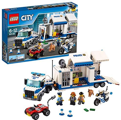 Lego City Police Centro di Comando Mobile, Set con Camion e Moto Giocattolo della Polizia, Giochi per Bambini di 6-12 Anni,