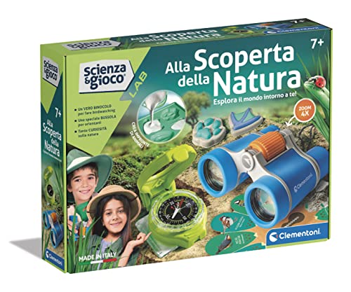 Clementoni - Scienza Lab-alla Scoperta della Natura-Gioco Scientifico 7 Anni, Set Esploratore, Laboratorio per Bambini-Made in Italy, Colore Italiano, Medio,