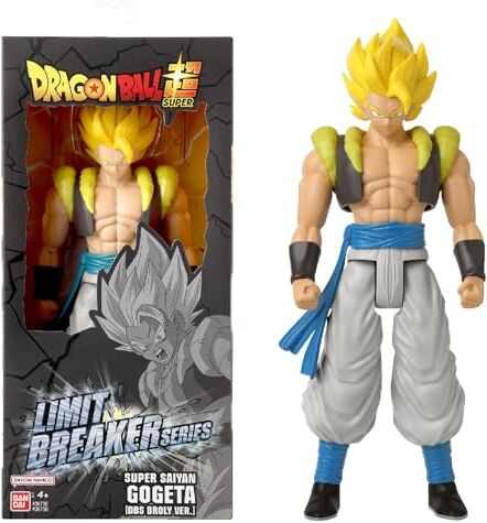 Bandai Dragon Ball Super, Action figure gigante Limit Breaker, Super Saiyan Gogeta, Licenza Ufficiale, Figura grande Gogeta,