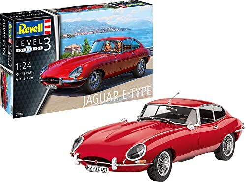 Revell 07668 Jaguar E-Type Coupé Model kit Car modello, Colore Rosso,