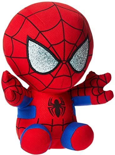 Ty Beanie Boos Collezione Marvel, Spiderman, Tutti i Tuoi Eroi Preferiti in Versione Morbido Peluche da Collezionare, Idea Regalo per Grandi e Piccini 33 cm T