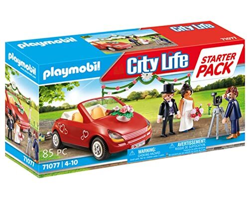 Playmobil City Life  Starter Pack Matrimonio, Con Auto Giocattolo, Primo Giocattolo per Bambini dai 4 Anni in su